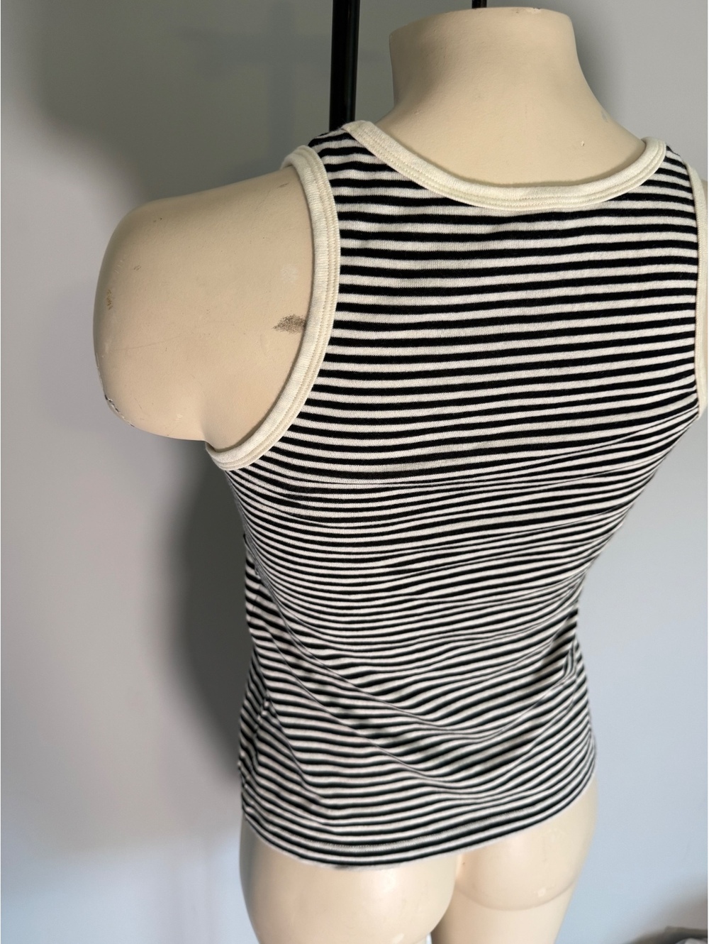 Yves Saint Laurent Black and White Striped Tank Top XS - Picture 10 of 10